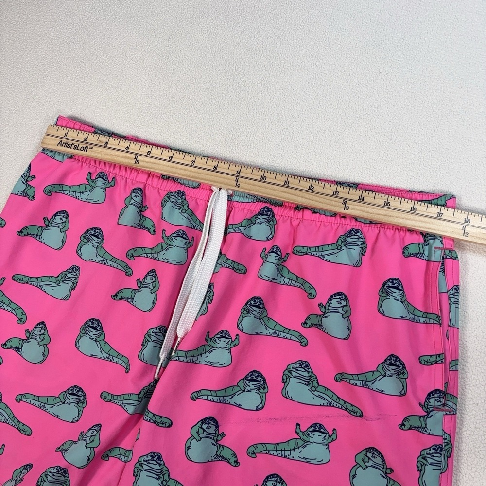 Chubbies Jabba The Hutt Swim Trunks Mens XL Pink Mesh Lined Drawstring Star Wars - Picture 10 of 16